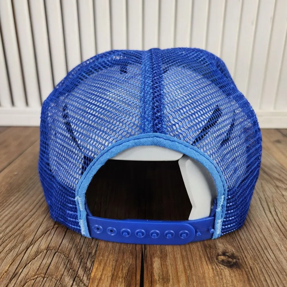 VTG 388th CRS Pro Line Trucker Hat Cap Blue Snapback Mesh Made In USA Military